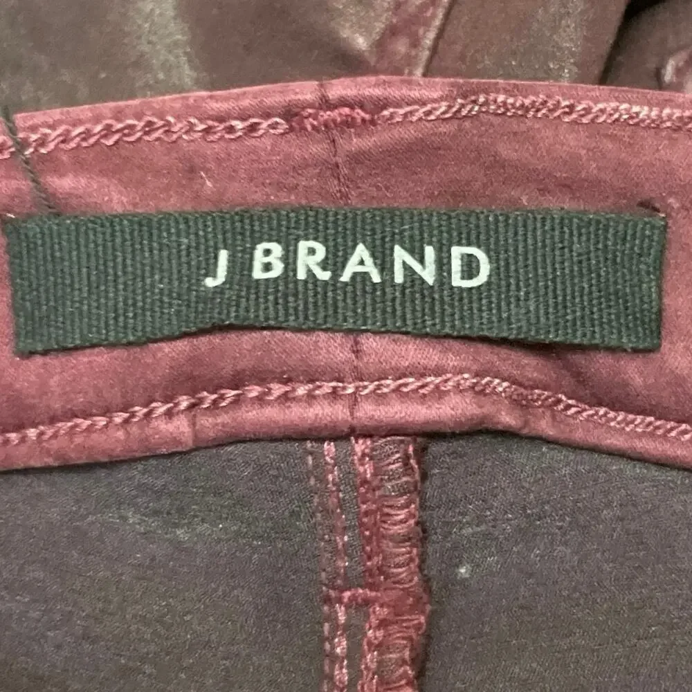 J Brand Maria Purple Faux Leather Metallic Skinny Leg Jeans Trousers Pants Sz S